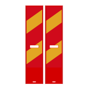 Traffic panel flat | film RA1/A | on both sides indicating left | red / yellow